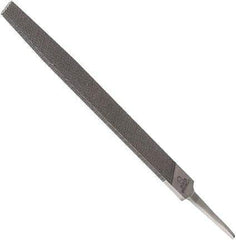 Anglo American - 6" Long, Second Cut, Flat American-Pattern File - Double Cut, 0.14" Overall Thickness, Tang - All Tool & Supply