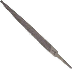 Anglo American - 6" Long, Smooth Cut, Warding American-Pattern File - Double Cut, 0.08" Overall Thickness, Tang - All Tool & Supply