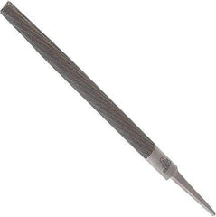 Anglo American - 8" Long, Second Cut, Half Round American-Pattern File - Double Cut, 0.22" Overall Thickness, Tang - All Tool & Supply