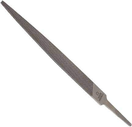 Anglo American - 6" Long, Second Cut, Warding American-Pattern File - Double Cut, 0.08" Overall Thickness, Tang - All Tool & Supply