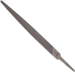 Anglo American - 6" Long, Second Cut, Warding American-Pattern File - Double Cut, 0.08" Overall Thickness, Tang - All Tool & Supply