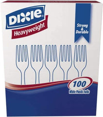 Dixie - Dixie Plastic Tableware, Heavyweight Forks - White - All Tool & Supply