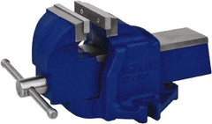 Irwin - 3" Jaw Width, 3-3/4" Opening Capacity, 1-7/8" Throat Depth, Steel Stationary Bench Vise - Bolt Down Base Attachment - All Tool & Supply