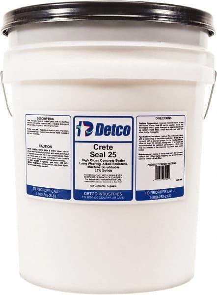 Detco - 5 Gal Pail Glossy Clear Sealer - 400 Sq Ft/Gal Coverage, <100 g/L g/L VOC Content - All Tool & Supply