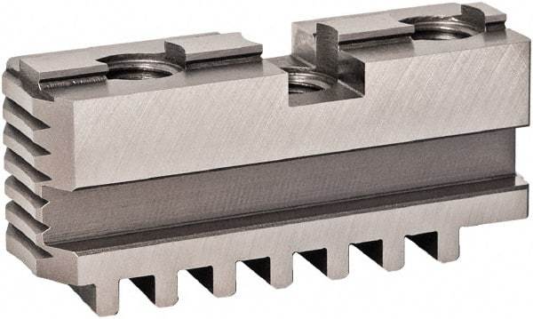 Bison - 31.49" Max Chuck Diam Compatibility, Steel Tongue & Groove Hard Lathe Master Jaws - 0 Steps - All Tool & Supply