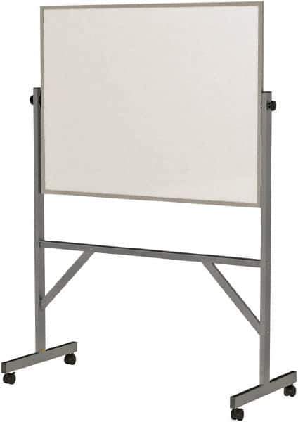 Ghent - 72" High x 53" Wide Reversible Dry Erase Board - Porcelain, 20" Deep, Includes Eraser & 4 Markers - All Tool & Supply