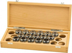 Parlec - 16 Piece, 1/8" to 1" Capacity, ER Collet Set - 0.0002" TIR, Series ER40 - Exact Industrial Supply