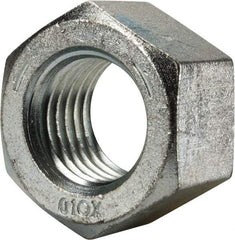 Value Collection - 1-3/4 - 5 UNC Steel Right Hand Hex Nut - 2-5/8" Across Flats, 1-1/2" High, Zinc Clear Finish - All Tool & Supply