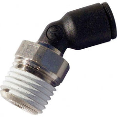 Legris - Plastic Push-To-Connect Tube Fittings Type: Male Elbow 45 Degree Tube Outside Diameter (Inch): 5/32 - All Tool & Supply