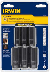 Irwin - 6 Piece Bolt Extractor Set - Magnetic Rail - All Tool & Supply