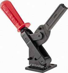 De-Sta-Co - 1,601 Lb Holding Capacity, Vertical Handle, Manual Hold Down Toggle Clamp - 71° Handle Movement, 132° Bar Opening, Solid Bar, Flanged Base, Oxide Finish, Forged Alloy Steel - All Tool & Supply