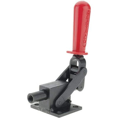 De-Sta-Co - 5,800.07 Lb Load Capacity, Flanged Base, Carbon Steel, Standard Straight Line Action Clamp - 4 Mounting Holes, 0.41" Mounting Hole Diam, 1.14" Plunger Diam, Straight Handle - All Tool & Supply