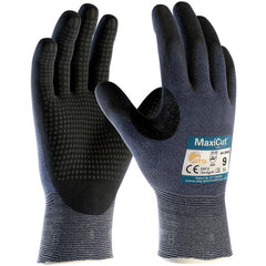 ‎44-3445/XS Cut Resistant Glove - MaxiCut Ultra - Blu. Eng Yrn -  Black MicroFoam Nirile Dot Coat -  EN5