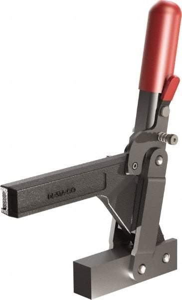 De-Sta-Co - 1,147 Lb Holding Capacity, Vertical Handle, Manual Hold Down Toggle Clamp - 138° Handle Movement, 74° Bar Opening, Solid Bar, Solid Base, Oxide Finish, Forged Alloy Steel - All Tool & Supply