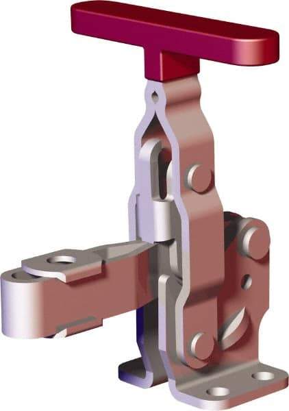 De-Sta-Co - 375 Lb Holding Capacity, Vertical Handle, Manual Hold Down Toggle Clamp - 57° Handle Movement, 99° Bar Opening, U-Bar, Flanged Base, Carbon Steel - All Tool & Supply