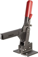 De-Sta-Co - 1,147 Lb Holding Capacity, Vertical Handle, Manual Hold Down Toggle Clamp - 138° Handle Movement, 74° Bar Opening, Solid Bar, Flanged Base, Oxide Finish, Forged Alloy Steel - All Tool & Supply