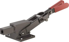 De-Sta-Co - 5,800.07 Lb Load Capacity, Flanged Base, Carbon Steel, Standard Straight Line Action Clamp - 4 Mounting Holes, 0.41" Mounting Hole Diam, 0.41" Plunger Diam, Straight Handle - All Tool & Supply