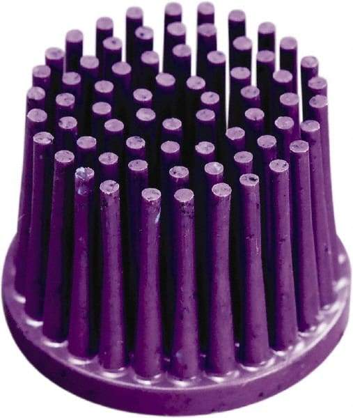 3M - 1" 36 Grit Ceramic Straight Disc Brush - Very Coarse Grade, Type R Quick Change Connector, 3/4" Trim Length, 0.37" Arbor Hole - All Tool & Supply