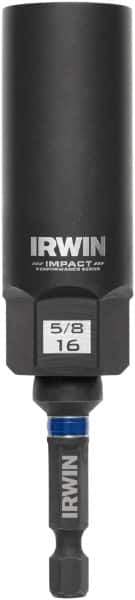 Irwin - 3/8" Drive Reverse Spiral Flute Hex Bolt Remover - 1/4" Hex, 2-1/2" OAL - All Tool & Supply