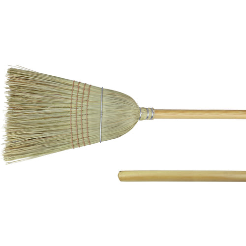 18″ - Corn & Fiber Medium Upright Broom - All Tool & Supply