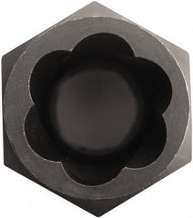 Irwin - 3/8" Drive Reverse Spiral Flute Hex Bolt Remover - 1/4" Hex, 2-1/2" OAL - All Tool & Supply