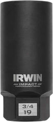 Irwin - 3/8" Drive Reverse Spiral Flute Hex Bolt Remover - 1/4" Hex, 2-1/2" OAL - All Tool & Supply