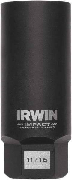 Irwin - 3/8" Drive Reverse Spiral Flute Hex Bolt Remover - 1/4" Hex, 2-1/2" OAL - All Tool & Supply