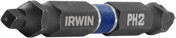 Irwin - #2" Square Size Phillips/Square Screwdriver Bit - 1/4" Hex Drive, 2-3/8" OAL - All Tool & Supply