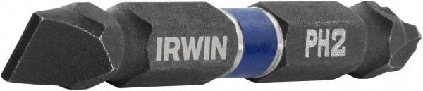 Irwin - #2 Slotted/Phillips Screwdriver Bit - 1/4" Hex Drive, 2-3/8" OAL - All Tool & Supply