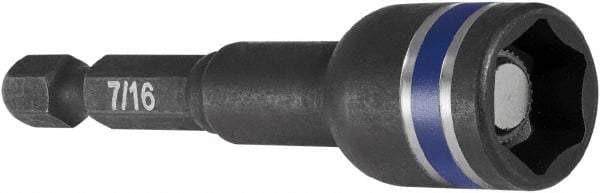 Irwin - 7/16" Magnetic Nutsetter - 1/4" Hex Drive, 2-9/16" OAL, 5/8" Socket Nose Diam - All Tool & Supply