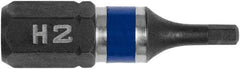 Irwin - 2mm Hex Bit - 1/4" Hex Drive, 1" OAL - All Tool & Supply