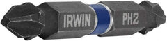 Irwin - #2 x #2 D/E Phillips Screwdriver Bit - 1/4" Hex Drive, 2-3/8" OAL - All Tool & Supply