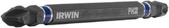 Irwin - #2 x #2 D/E Phillips Screwdriver Bit - 1/4" Hex Drive, 4" OAL - All Tool & Supply