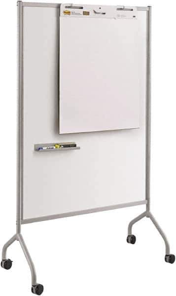 Safco - 72" High x 42" Wide Magnetic Wet/Dry Erase - Steel, 21-1/2" Deep, Includes Magnetic Accessory Tray, Dry Erase Markers, Eraser & Easel Pad Hooks - All Tool & Supply