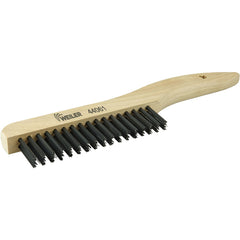 Hand Wire Scratch Brush. .012 Steel Fill, Shoe Handle, 2 × 17 Rows - All Tool & Supply