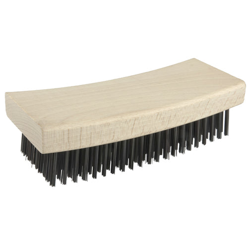 Block Type Scratch Brush, .012 Steel Fill, Curved Face - All Tool & Supply