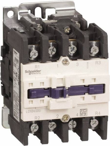 Schneider Electric - 4 Pole, 120 Coil VAC at 50/60 Hz, 80 Amp at 440 VAC, Nonreversible IEC Contactor - Bureau Veritas, CCC, CSA, CSA C22.2 No. 14, DNV, EN/IEC 60947-4-1, EN/IEC 60947-5-1, GL, GOST, LROS, RINA, RoHS Compliant, UL 508, UL Listed - All Tool & Supply