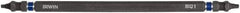 Irwin - #1 x #1" Square Size D/E Square Recess Screwdriver Bit - 1/4" Hex Drive, 6" OAL - All Tool & Supply