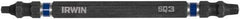 Irwin - #2 x #3" Square Size D/E Square Recess Screwdriver Bit - 1/4" Hex Drive, 4" OAL - All Tool & Supply