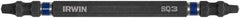 Irwin - #3 x #3" Square Size D/E Square Recess Screwdriver Bit - 1/4" Hex Drive, 4" OAL - All Tool & Supply