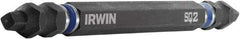 Irwin - #2 x #2" Square Size D/E Square Recess Screwdriver Bit - 1/4" Hex Drive, 4" OAL - All Tool & Supply