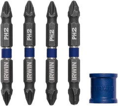 Irwin - 5 Piece, Phillips Handle, Double End Bit Set - No. 1 to No. 3 Phillips - All Tool & Supply