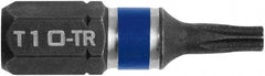 Irwin - 1/4" Drive T10 Torx Screwdriver Bit - 1" OAL, Insert Bit - All Tool & Supply