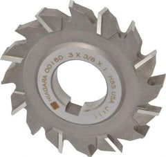 Keo - 3" Diam x 3/8" Width of Cut, 16 Teeth, High Speed Steel Side Milling Cutter - Staggered Teeth, Uncoated - All Tool & Supply