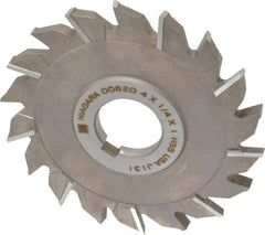 Keo - 4" Diam x 1/4" Width of Cut, 18 Teeth, High Speed Steel Side Milling Cutter - Staggered Teeth, Uncoated - All Tool & Supply