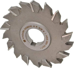 Keo - 4" Diam x 3/8" Width of Cut, 18 Teeth, High Speed Steel Side Milling Cutter - Staggered Teeth, Uncoated - All Tool & Supply