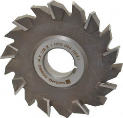 Keo - 4" Diam x 1/2" Width of Cut, 18 Teeth, High Speed Steel Side Milling Cutter - Staggered Teeth, Uncoated - All Tool & Supply