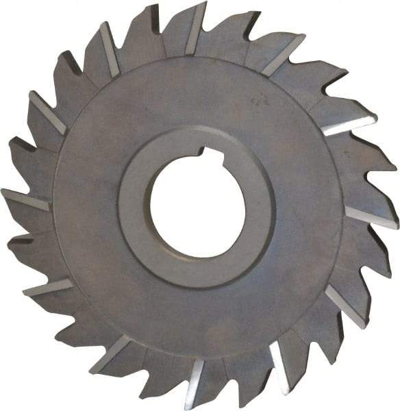 Keo - 5" Diam x 1/4" Width of Cut, 24 Teeth, High Speed Steel Side Milling Cutter - Staggered Teeth, Uncoated - All Tool & Supply