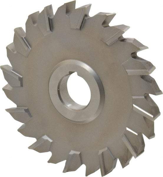 Keo - 5" Diam x 1/2" Width of Cut, 24 Teeth, High Speed Steel Side Milling Cutter - Staggered Teeth, Uncoated - All Tool & Supply