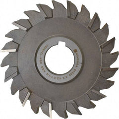 Keo - 5" Diam x 1/2" Width of Cut, 24 Teeth, High Speed Steel Side Milling Cutter - Staggered Teeth, Uncoated - All Tool & Supply